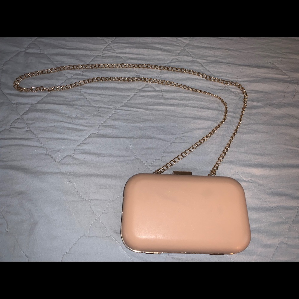 Nude Chain Clutch